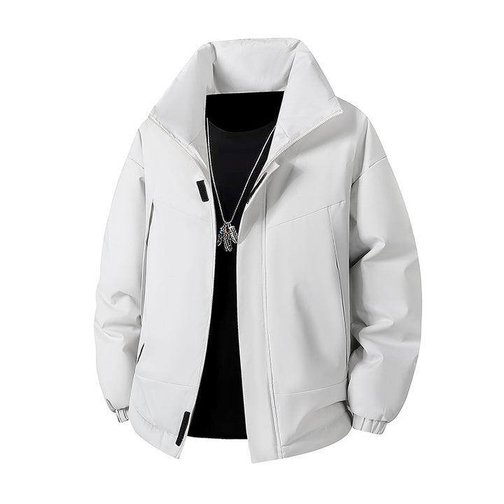 Men's Fashionable Transitional Jacket with High Collar Mune Fashion