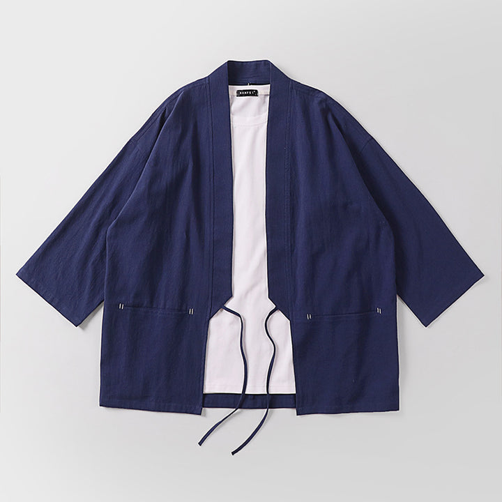 Unisex Kimono-Haori-Jacket with tie belt and three-quarter sleeves Mune Fashion