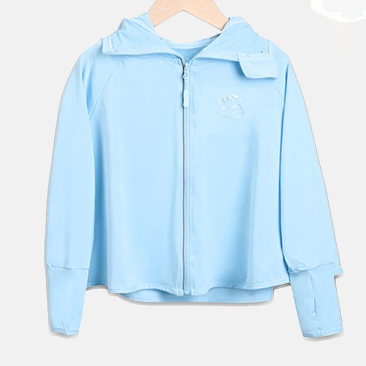 Girls transition jacket with hood and cute animal motif Mune Fashion