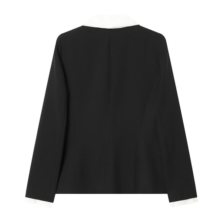Women's wide suit trousers with high waist, crease and elastic back waistband Mune Fashion