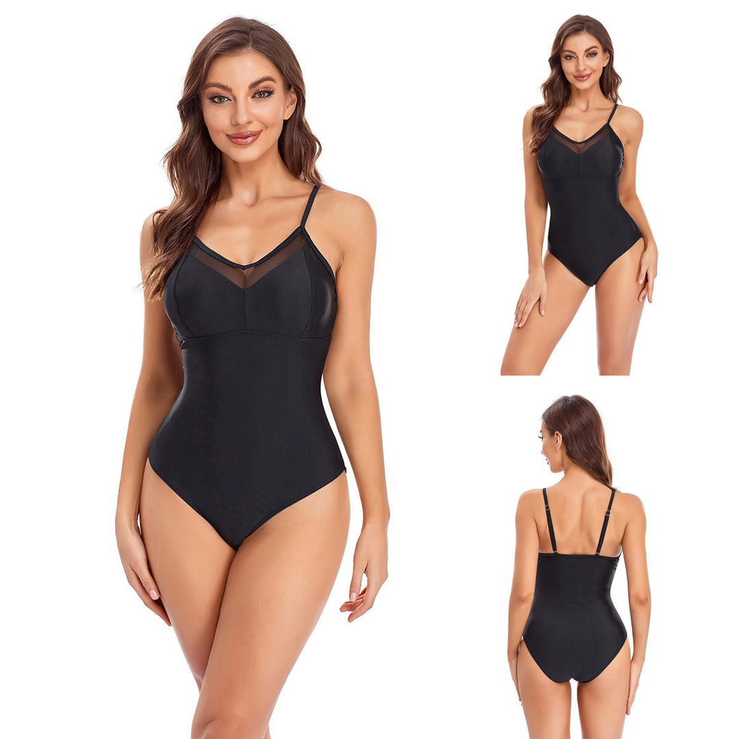 Women Elegant One-Piece Swimsuit with Transparent Inserts Mune Fashion