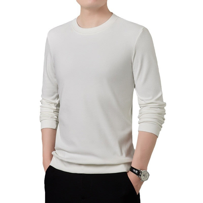 Men's Fine Crew Neck Sweater made of lightweight stretch knit with slim silhouette Mune Fashion