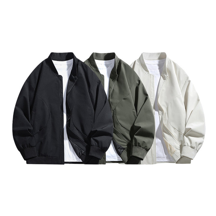 Men's bomber jacket with minimalist quilted structure, windproof and ribbed cuffs Mune Fashion