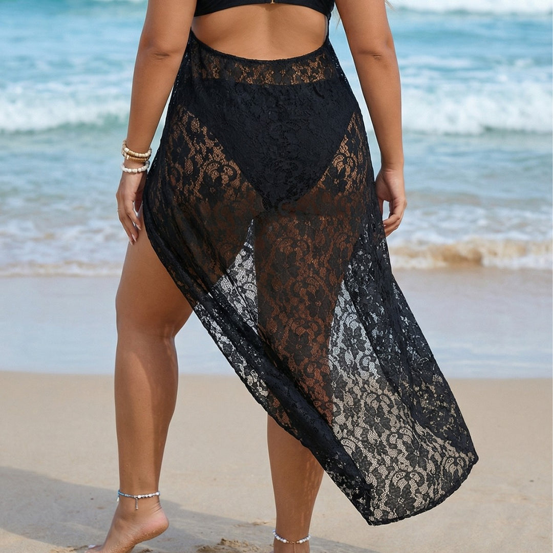 Women Transparent Lace Beach Dress Mune Fashion