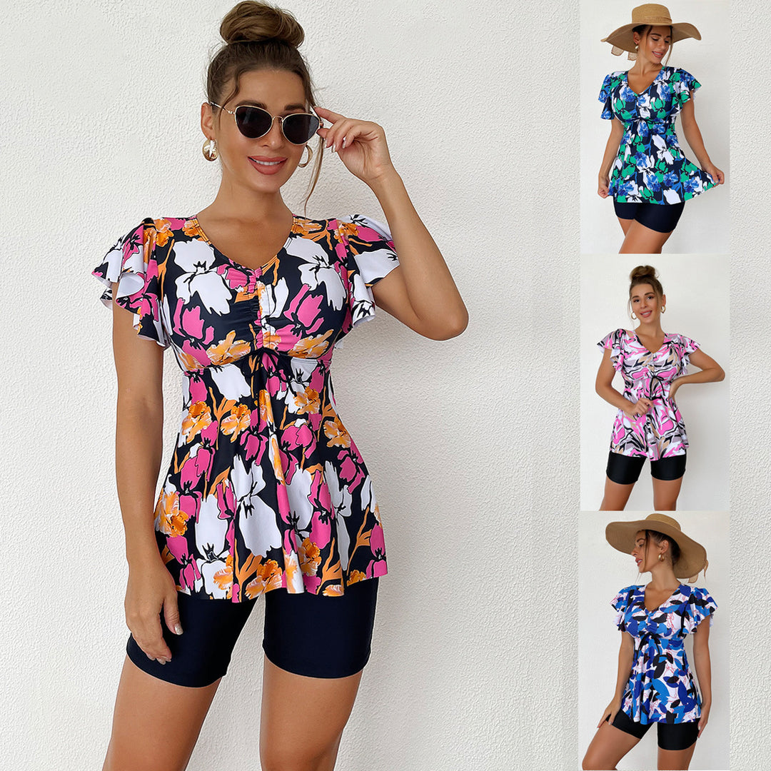Women’s Tankini Set with stylish ruffle details and comfortable shorts Mune Fashion