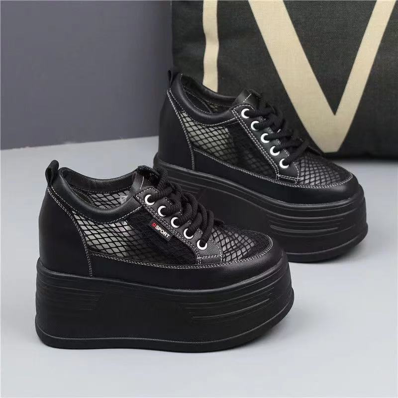 Women’s Platform Sneakers with Breathable Mesh Design and Non-Slip Sole Mune Fashion