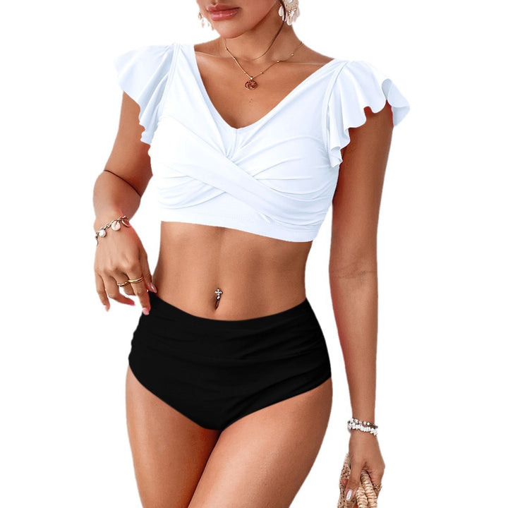 Women's High-Cut Bikini with Playful Ruffle Design Mune Fashion