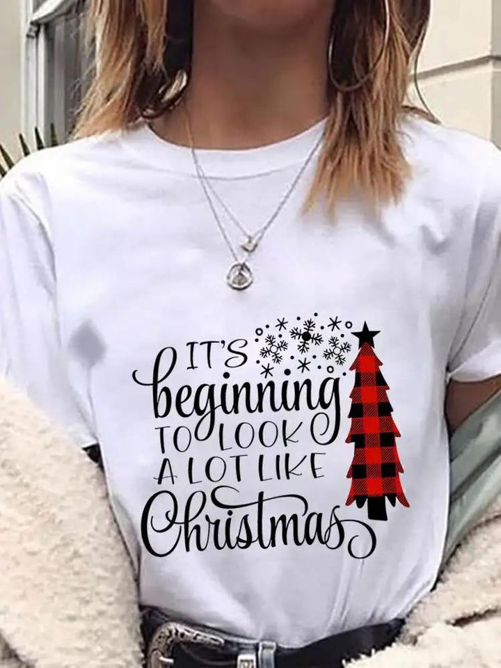 Mune | Christmas Round Neck Short Sleeve Shirt
