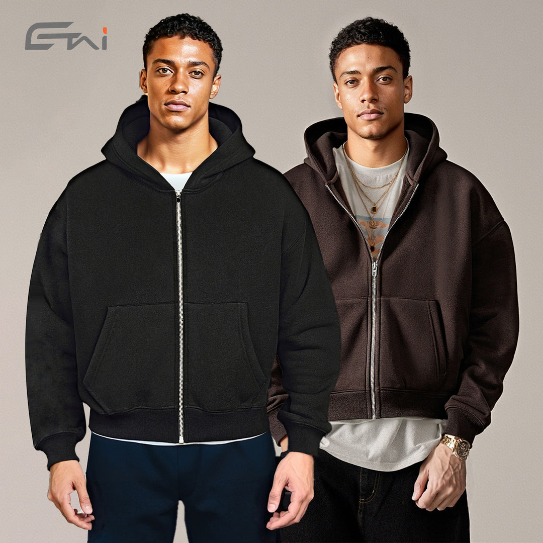 Unisex Short Cut Hoodie with Full Zip Mune Fashion