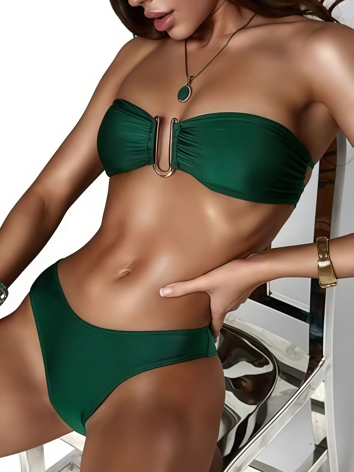 Ladies Bandeau Bikini with elegant buckle Mune Fashion