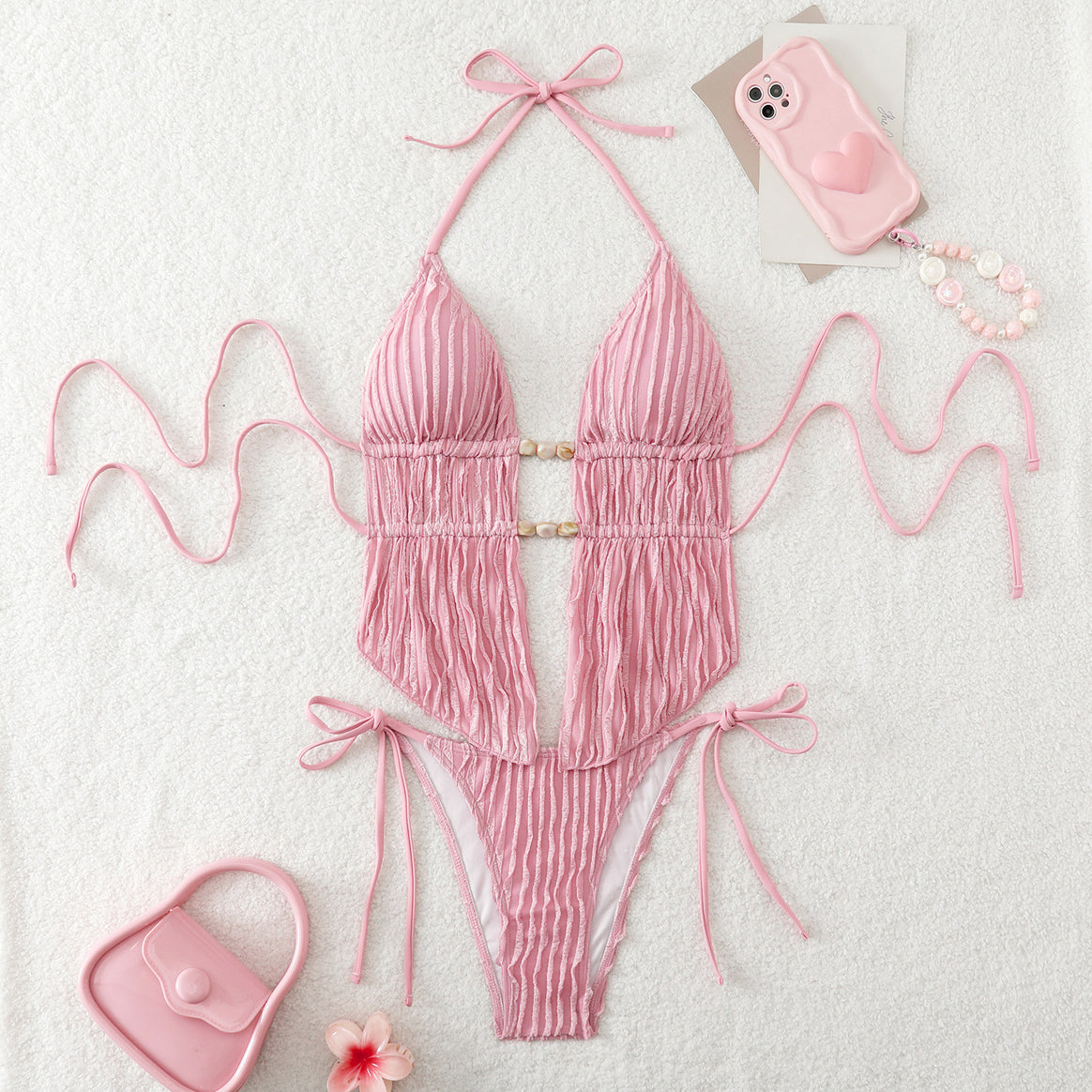 Women One-Piece Swimsuit with Sophisticated Ruffle Design Mune Fashion