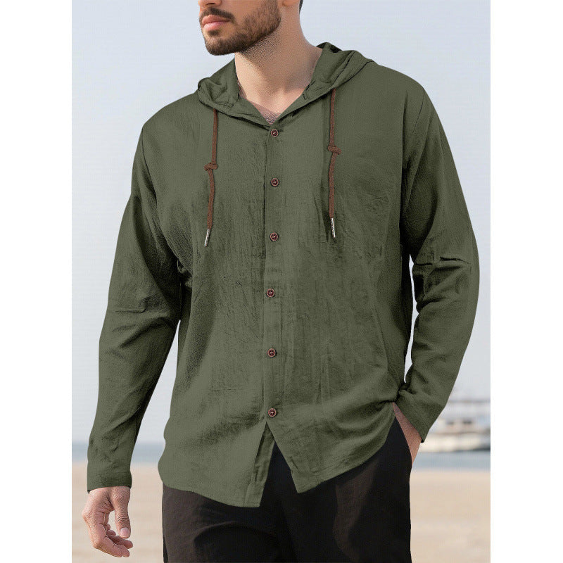 Men's Lightweight Hooded Shirt Mune Fashion