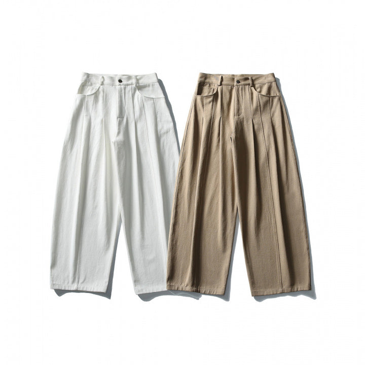 Women wide high-waisted culottes with pleats and side pockets Mune Fashion