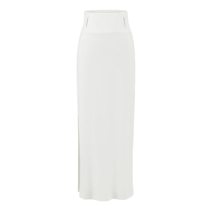 Women's Maxi Pencil Skirt made of stretch jersey with high fold-over waistband Mune Fashion