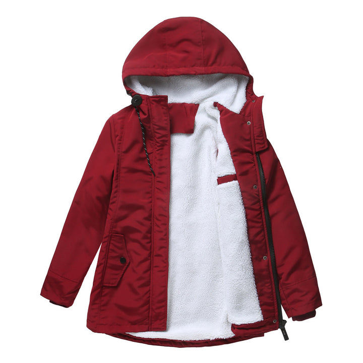 Women nan padded winter parka with teddy fleece lining and hood Mune Fashion