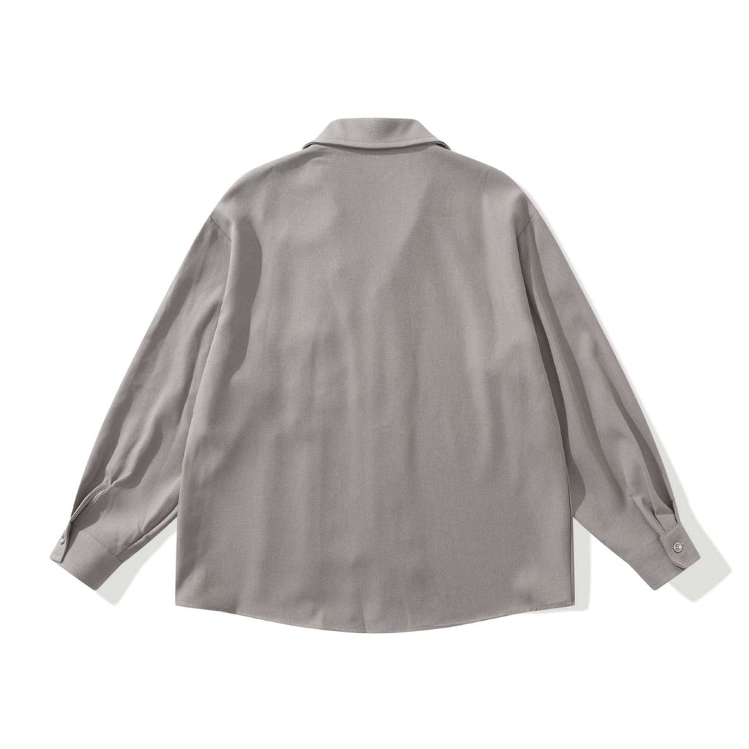 Unisex Oversize Shirt Jacket with Open Notch Collar and Chest Pocket Mune Fashion