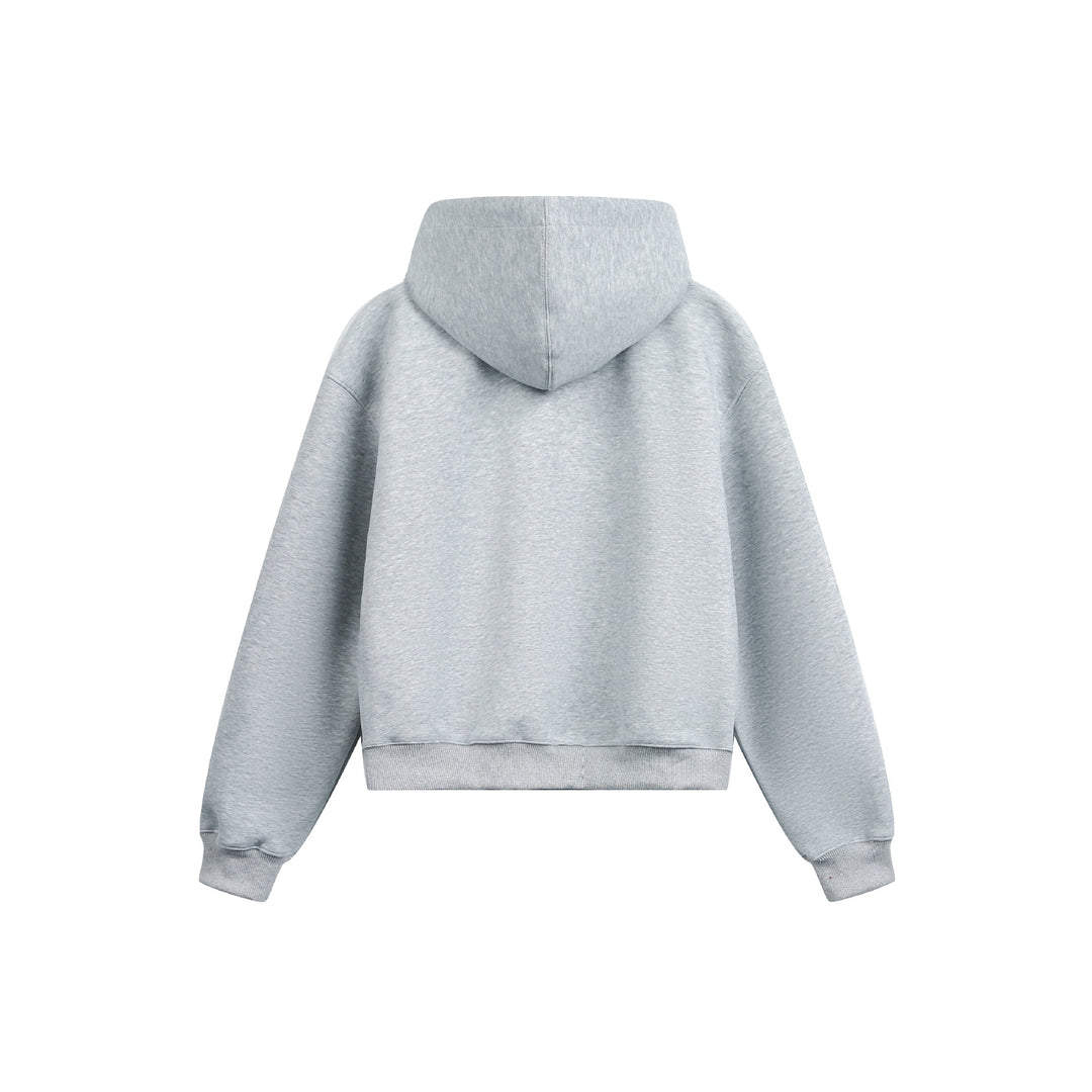 Women's hooded zip jacket in boxy cut with checkered lined hood Mune Fashion