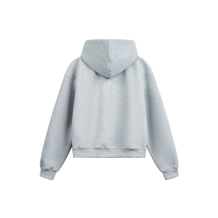 Women's hooded zip jacket in boxy cut with checkered lined hood Mune Fashion