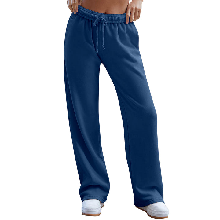 Women's wide comfort lounge pants with high waist, elastic waistband, and drawstring Mune Fashion