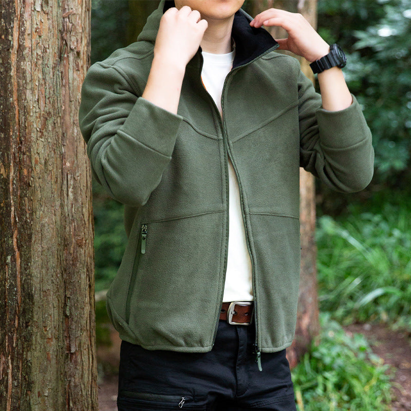 Men's fleece jacket with practical pockets Mune Fashion