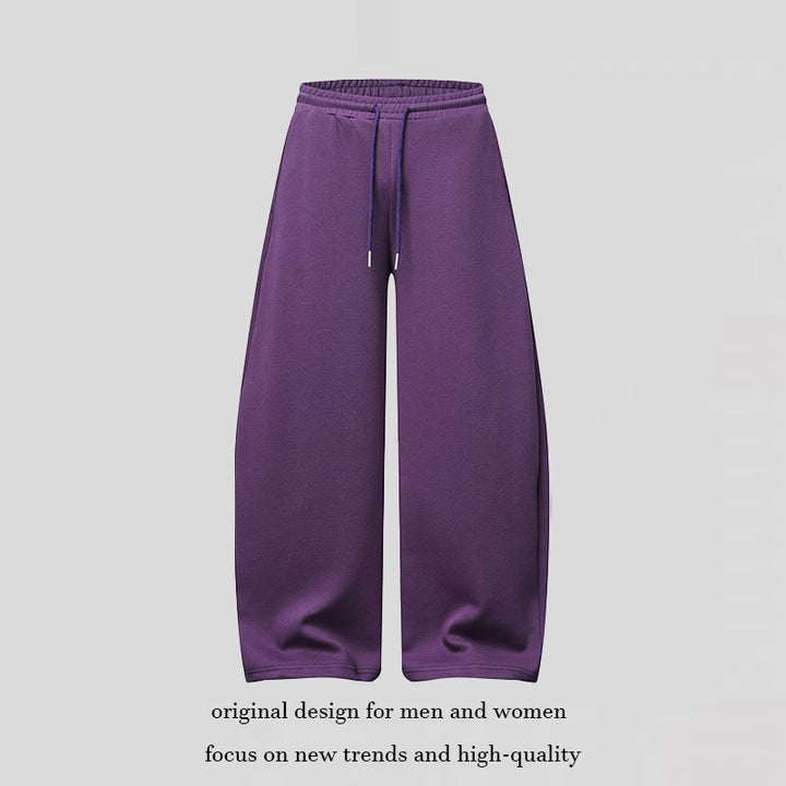 Women's palazzo sweatpants with high elastic waistband, drawstring and extra wide leg Mune Fashion