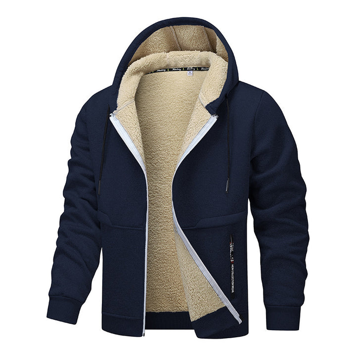 Men's Warm Hooded Jacket with Fleece Lining Mune Fashion