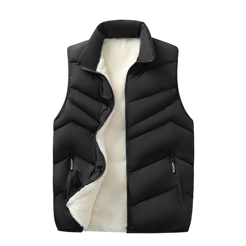 Men's ultra-warm padded vest with Sherpa lining, windproof outer shell and two zippered pockets Mune Fashion