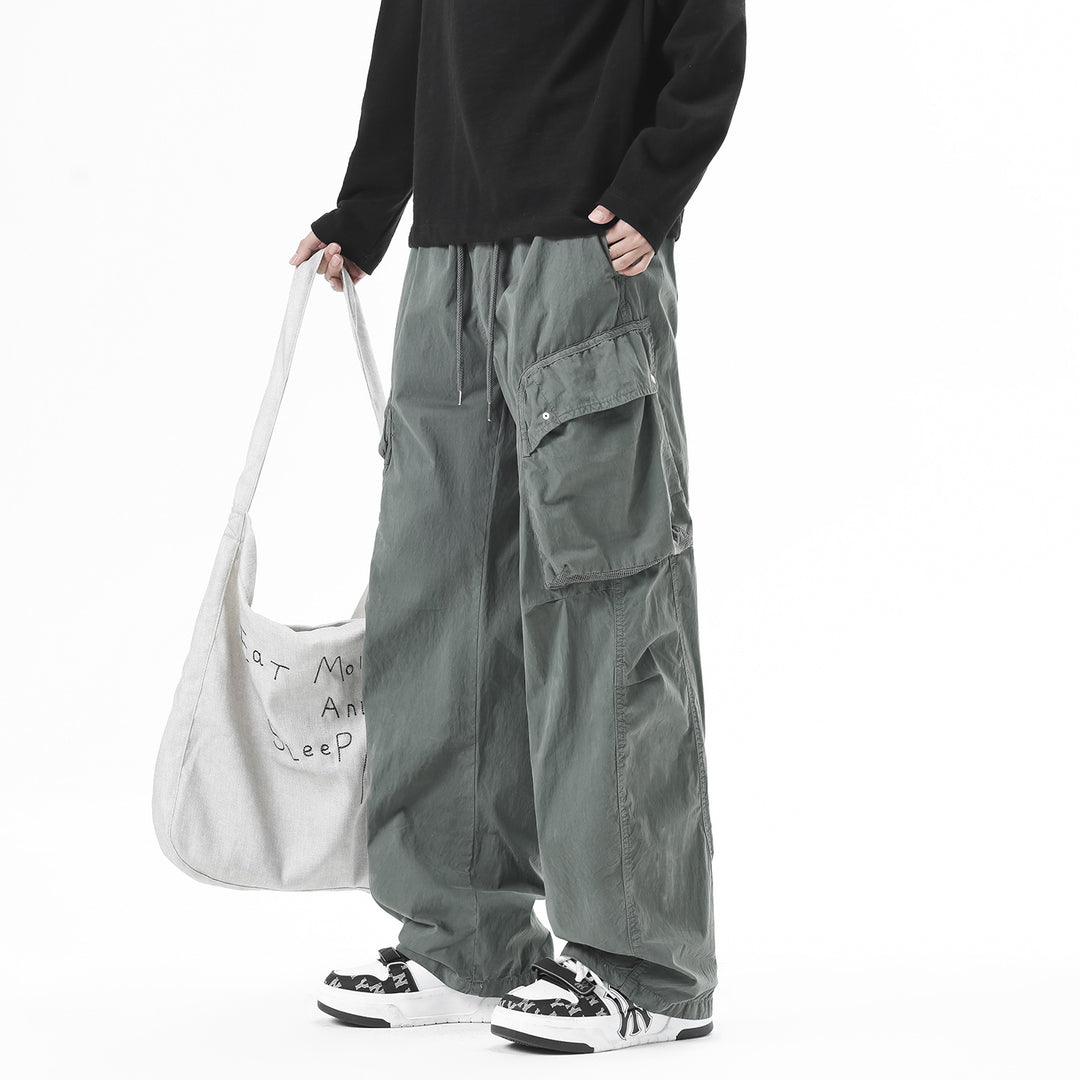 Herren Leichte Cargo-Jogginghose mit Elastikbund, Kordelzug und Mehrzwecktaschen Mune Fashion