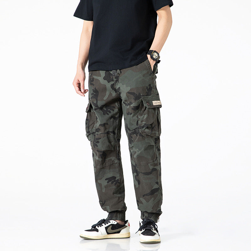 Herren Cargohose im Joggerstil mit Elastikbund, multifunktionalen Klappentaschen und Gummibündchen Mune Fashion