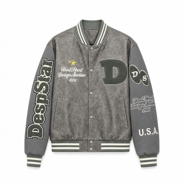 Men's Stylish Bomber Jacket with Embroidered Design Mune Fashion