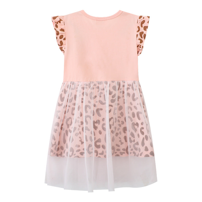 Girls dress with animal motif and tulle underskirt Mune Fashion