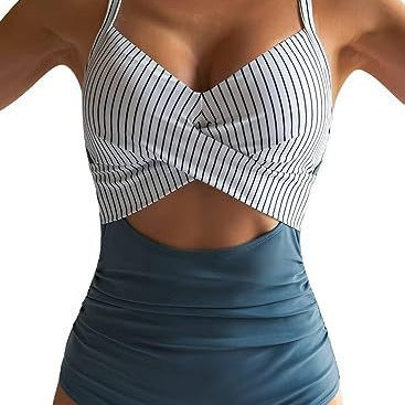Women's Cut-Out Swimsuit with Cross Strap Mune Fashion