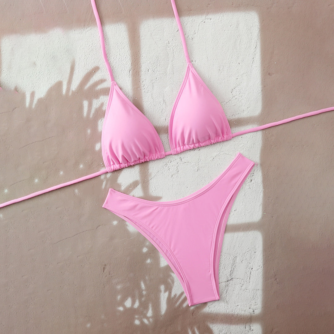 Women's bikini set with adjustable triangle top and high-cut bottoms Mune Fashion