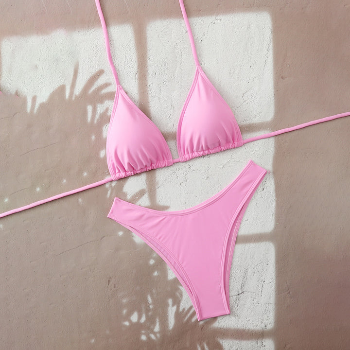 Women's bikini set with adjustable triangle top and high-cut bottoms Mune Fashion