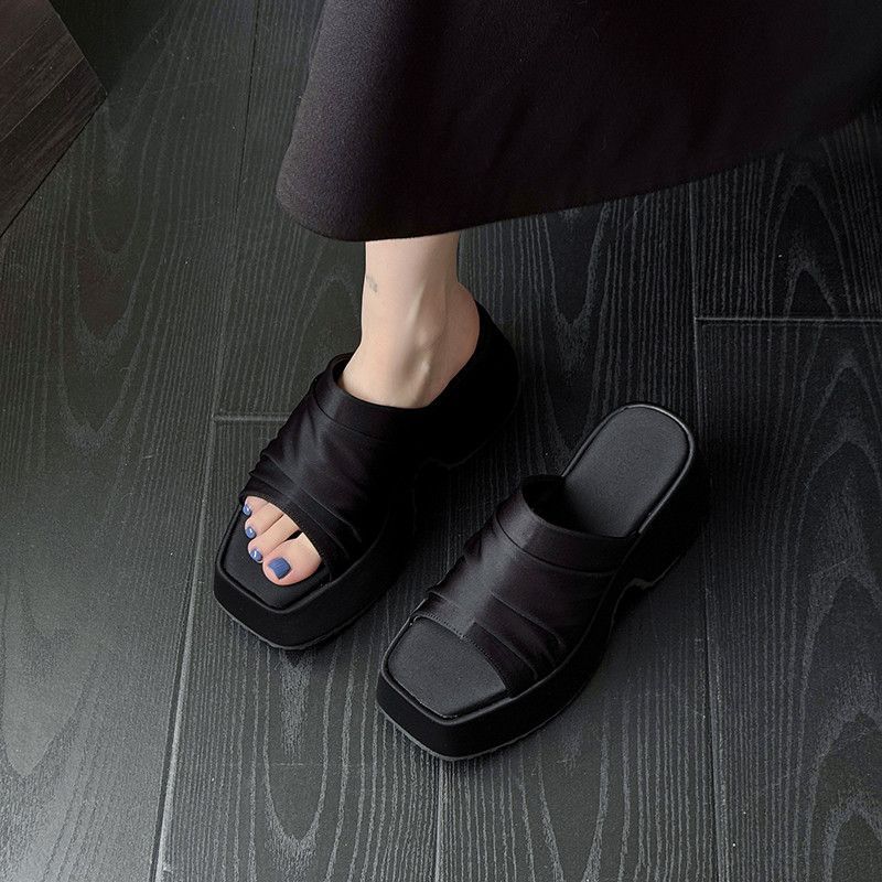 Women's Platform Slippers with Leopard Print and Knotted Bandage Mune Fashion