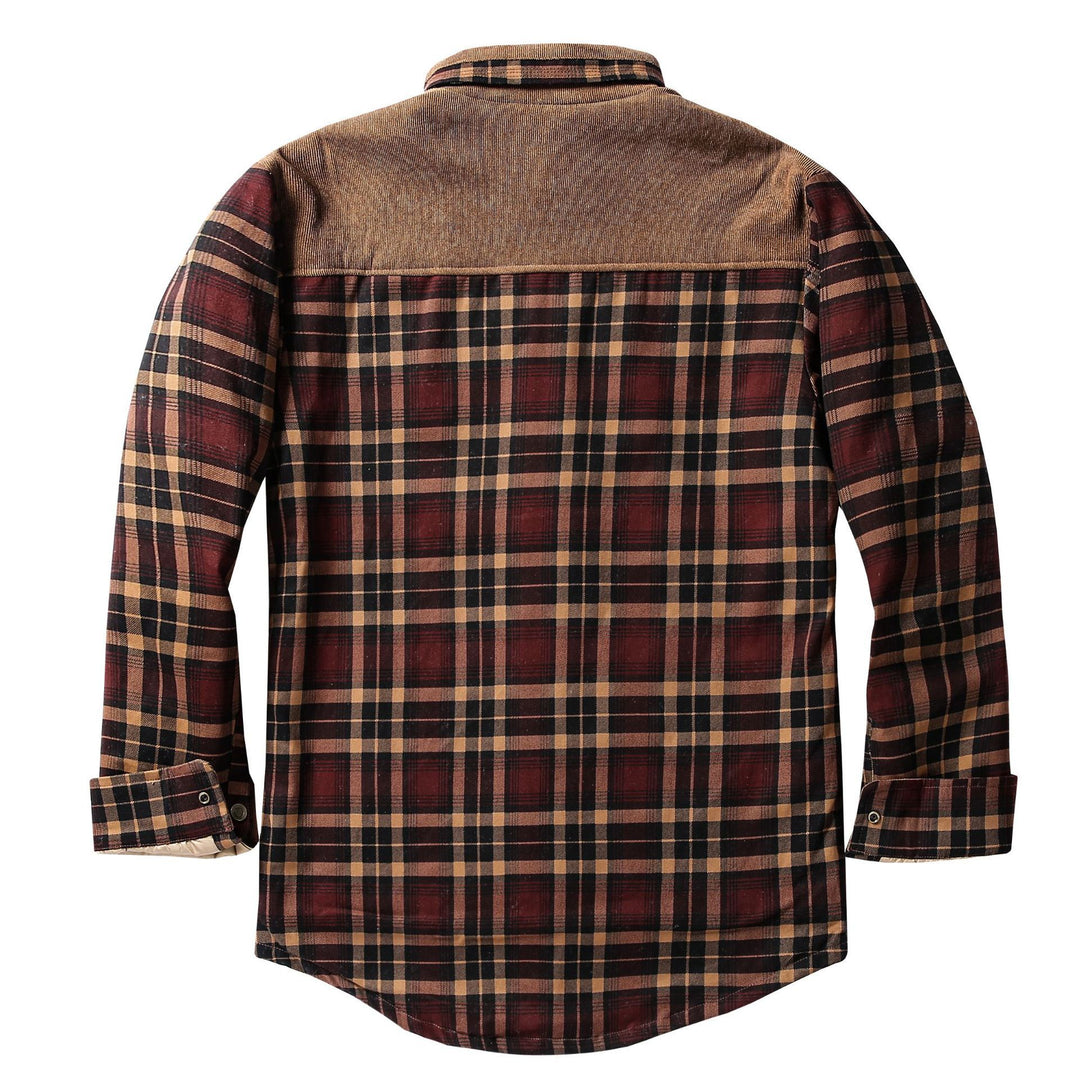 Men's Casual Flannel Jacket with Teddy Lining Mune Fashion