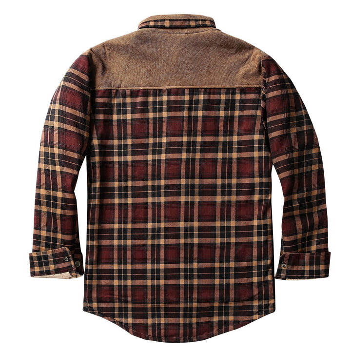 Men's Casual Flannel Jacket with Teddy Lining Mune Fashion