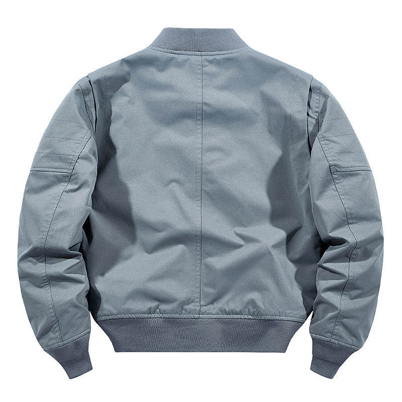 Men's lightweight canvas bomber jacket with full zip, zip pockets, and ribbed cuffs Mune Fashion