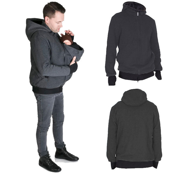 Men's Multifunctional Carrying Jacket with Removable Baby Insert Mune