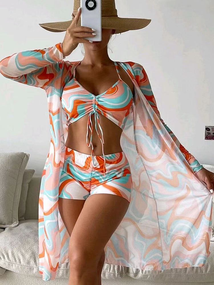 Women's Beach Set with Fashionable Wrap Design Mune Fashion