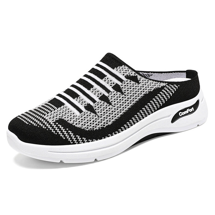 Women's knitted slip-on clog sneaker with breathable sock shoe and cushioning comfort sole Mune Fashion