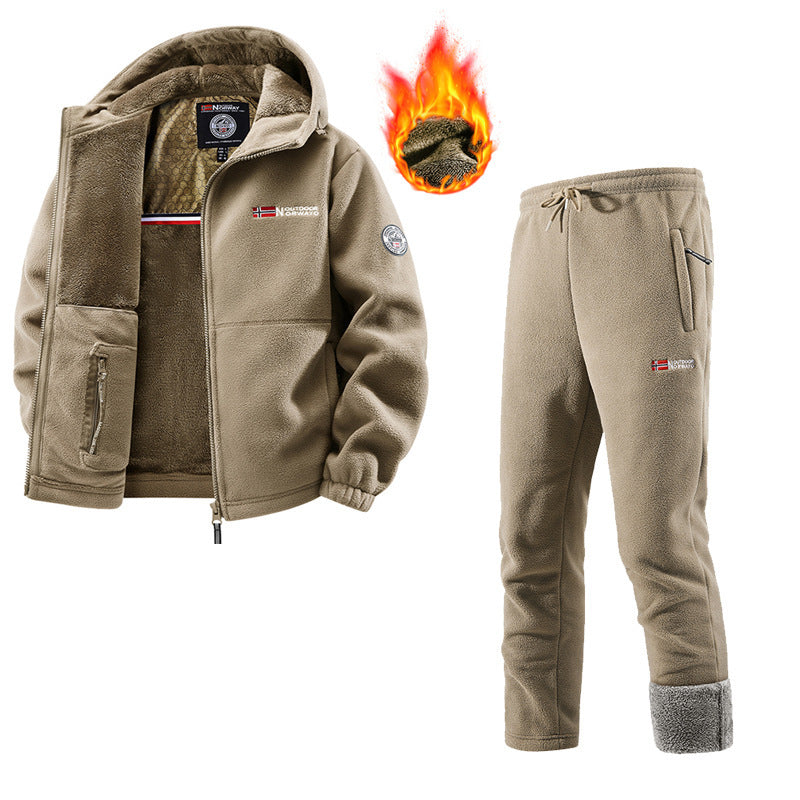 Women's Fleece Jacket and Jogging Pants Set Mune Fashion