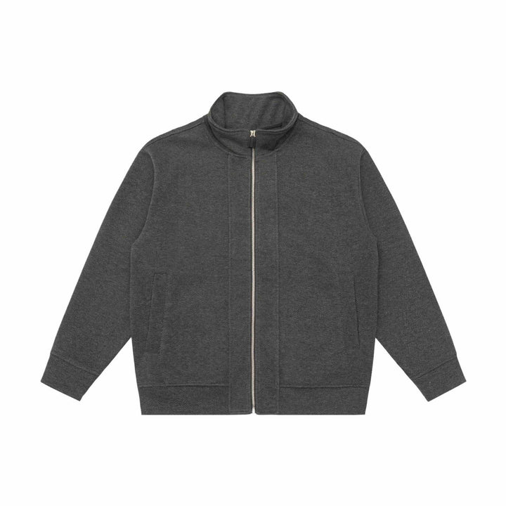 Unisex Lightweight Stand Collar Jacket made of Herringbone Structure with Full Zip Mune Fashion