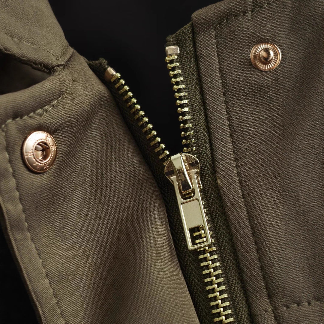 Women’s oversized utility jacket with oversized flap pockets, dropped shoulder, and elastic waistband Mune Fashion