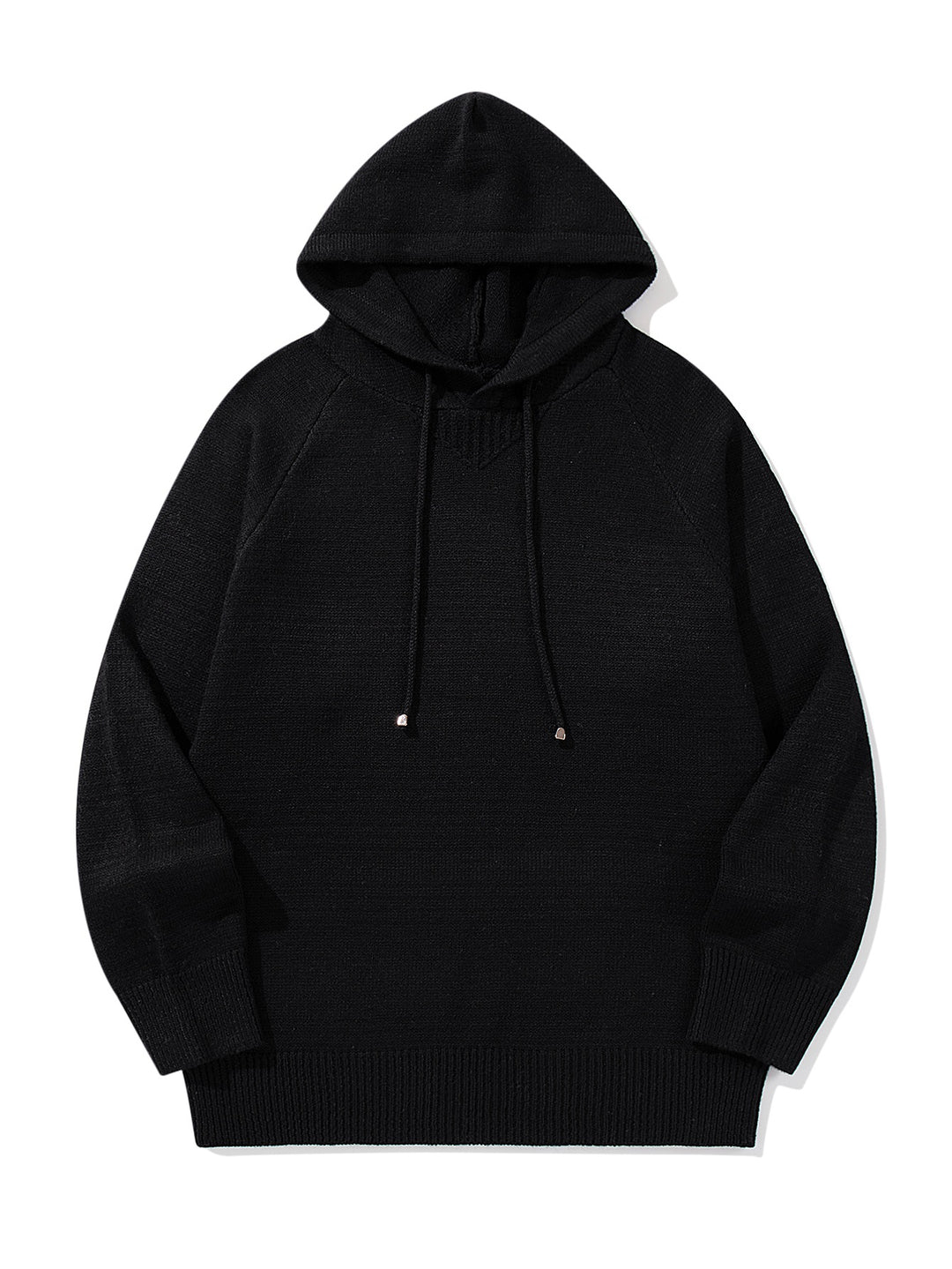 Unisex knit hoodie with raglan sleeves and wide ribbed hem Mune Fashion