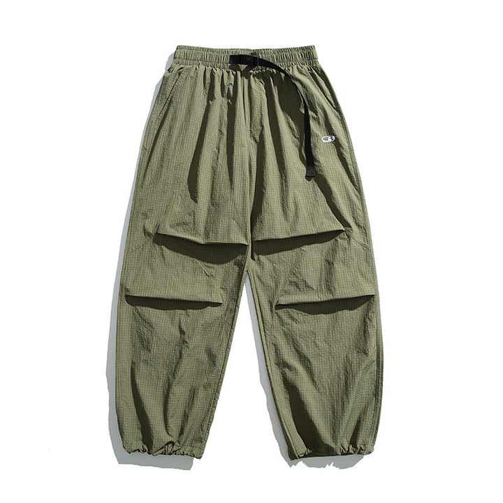 Unisex Lightweight Ripstop Cargo Pants with Multiple Flap Pockets and Elastic Hem Mune Fashion
