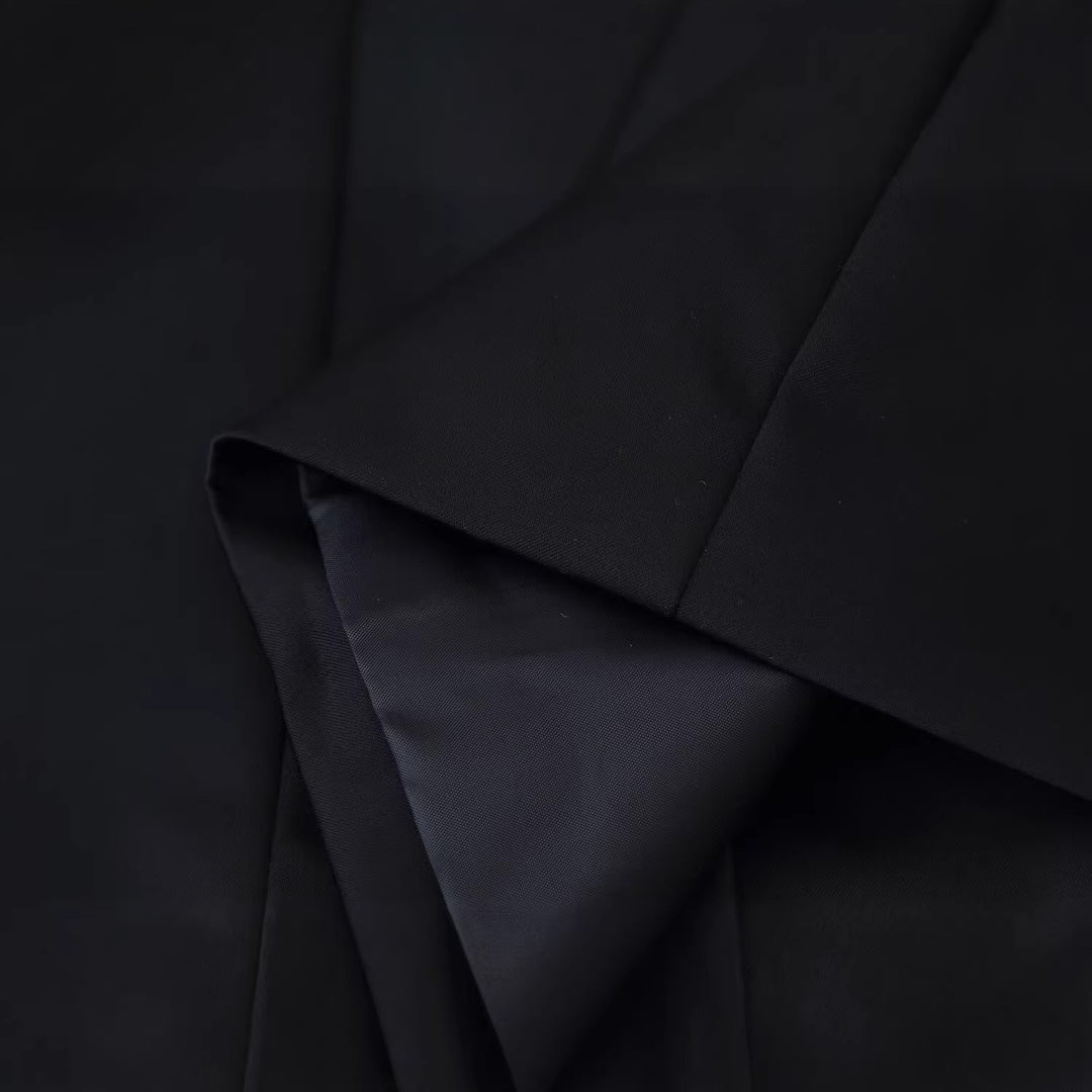 Women's Tailored Mandarin Collar Jacket with Decorative Cord Buttons Mune Fashion