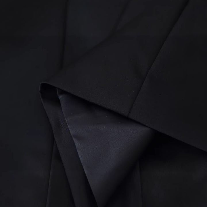 Women's Tailored Mandarin Collar Jacket with Decorative Cord Buttons Mune Fashion
