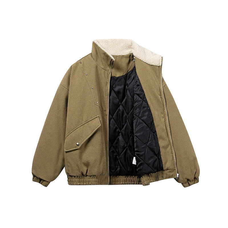 Unisex Boxy Denim Blouson with contrasting teddy lining and large flap pockets Mune Fashion