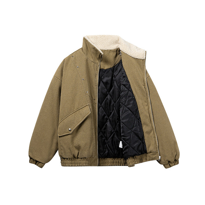 Unisex Boxy Denim Blouson with contrasting teddy lining and large flap pockets Mune Fashion
